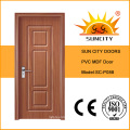 Nuevo diseño MDF PVC puerta de dormitorio de madera (SC-P088)